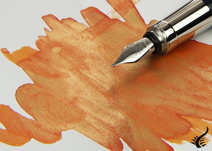 Tintero Diamine Shimmering Inferno Orange, 50ml, Naranja, Cristal