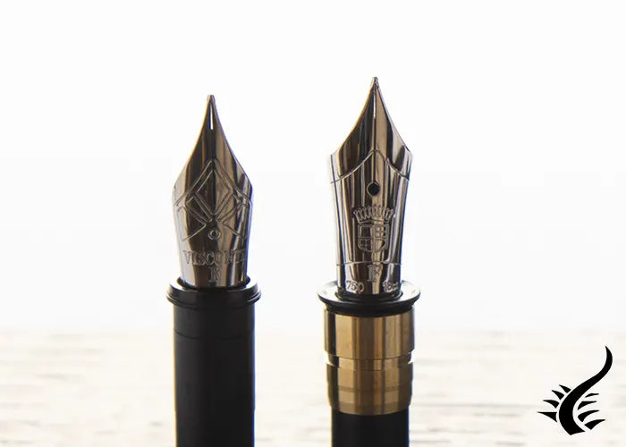 Plumines de Visconti (acero) y Graf von Faber Castell, elaborados por Bock