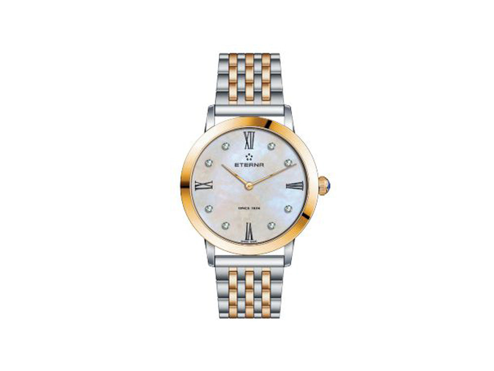 Reloj cuarzo Eterna Eternity Lady, ETA 956.412, 32mm, Oro Rosa, PVD, D -  Iguana Sell ES