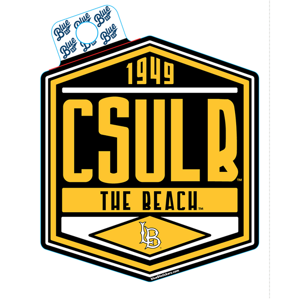CSULB Shield Sticker - Gold, Blue 84