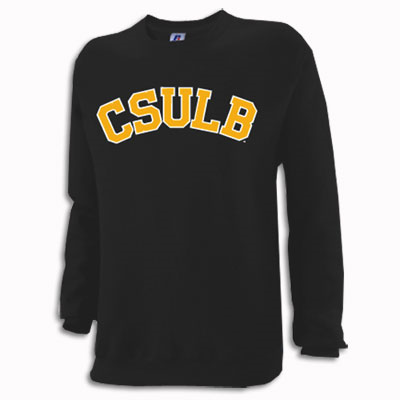 CSULB Wool Gold/White Crew - Black, Champion - Long Beach State Official Stor product image