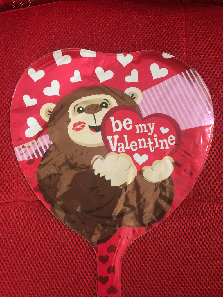 Be My Valentine Monkey On Red Heart Balloon Sweet Art Candy