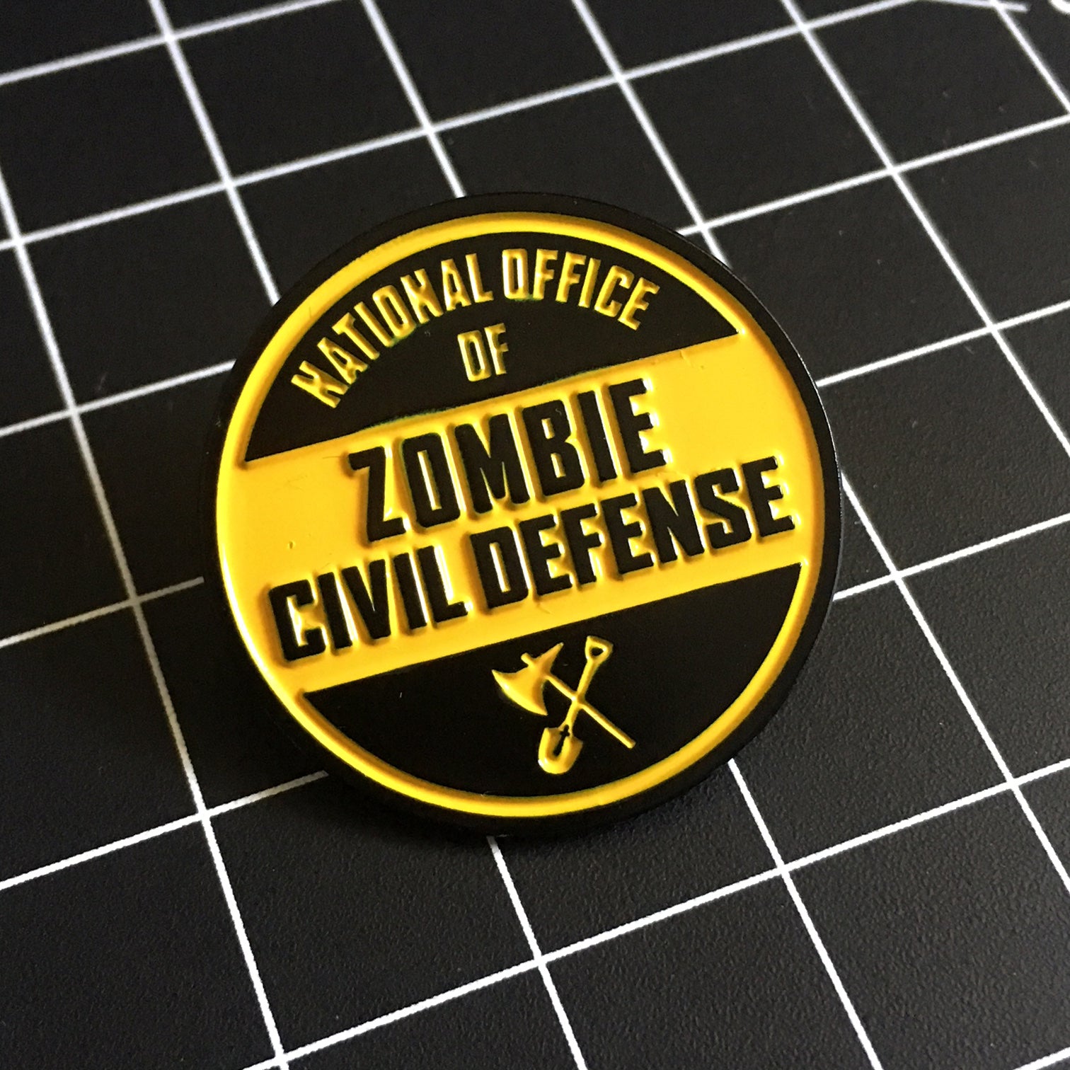 Zombie Civil Defense Enamel Pin - 