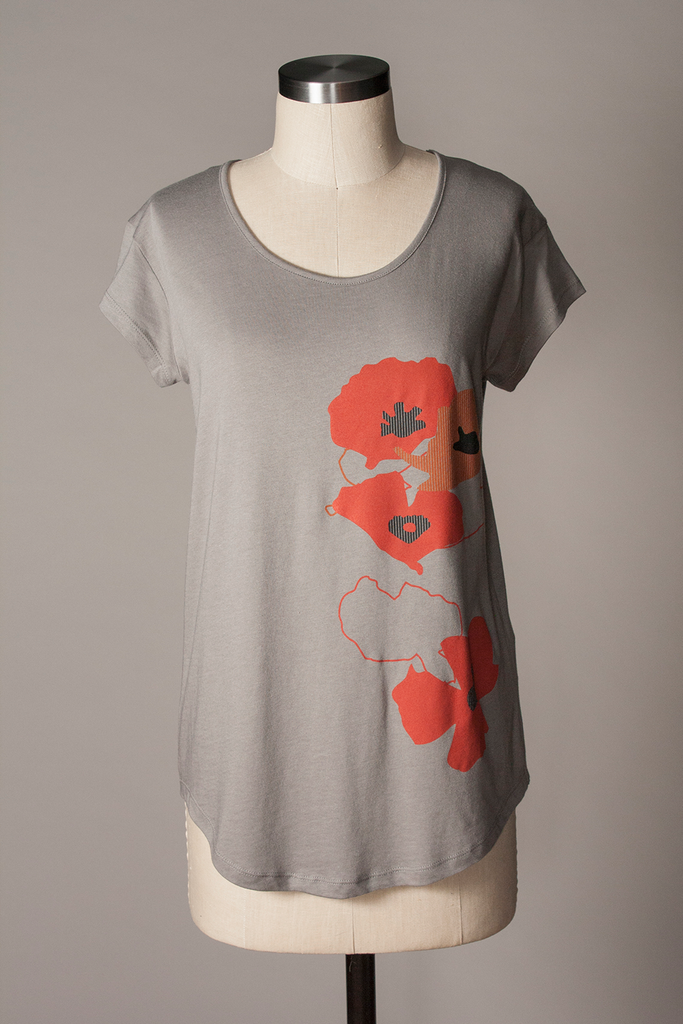 Poppy Shapes Relaxed Fit Tee - Flytrap Clothing