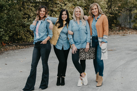 Multiple Ways to Style Your Denim Shirt – sugar love boutique
