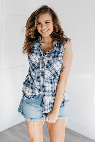 Denim Shorts and Flannel Tank