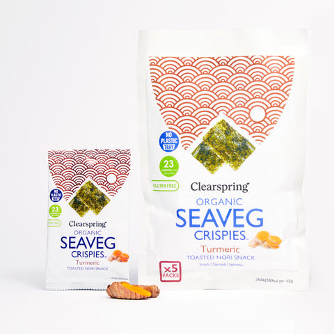 Organic Seaveg Crispies Multipack - Turmeric (Crispy Seaweed Thins)