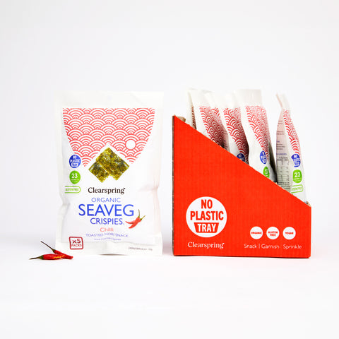 Organic Seaveg Crispies Multipack - Chilli (Crispy Seaweed Thins) (6 Pack)