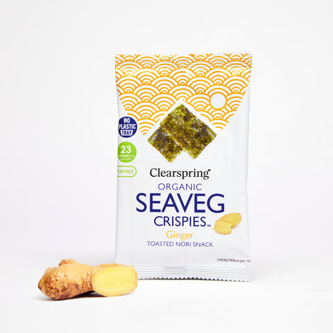 Organic Seaveg Crispies - Ginger (Crispy Seaweed Thins)