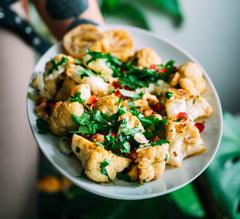 Roasted cauliflower with olio bello EVOO, parmesan and parsley