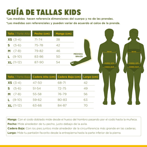 Tabla de Tallas Niño