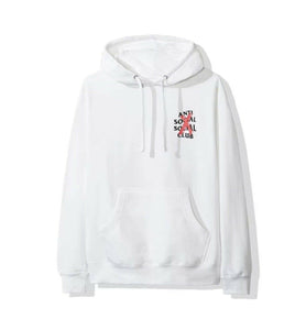 anti social white hoodie