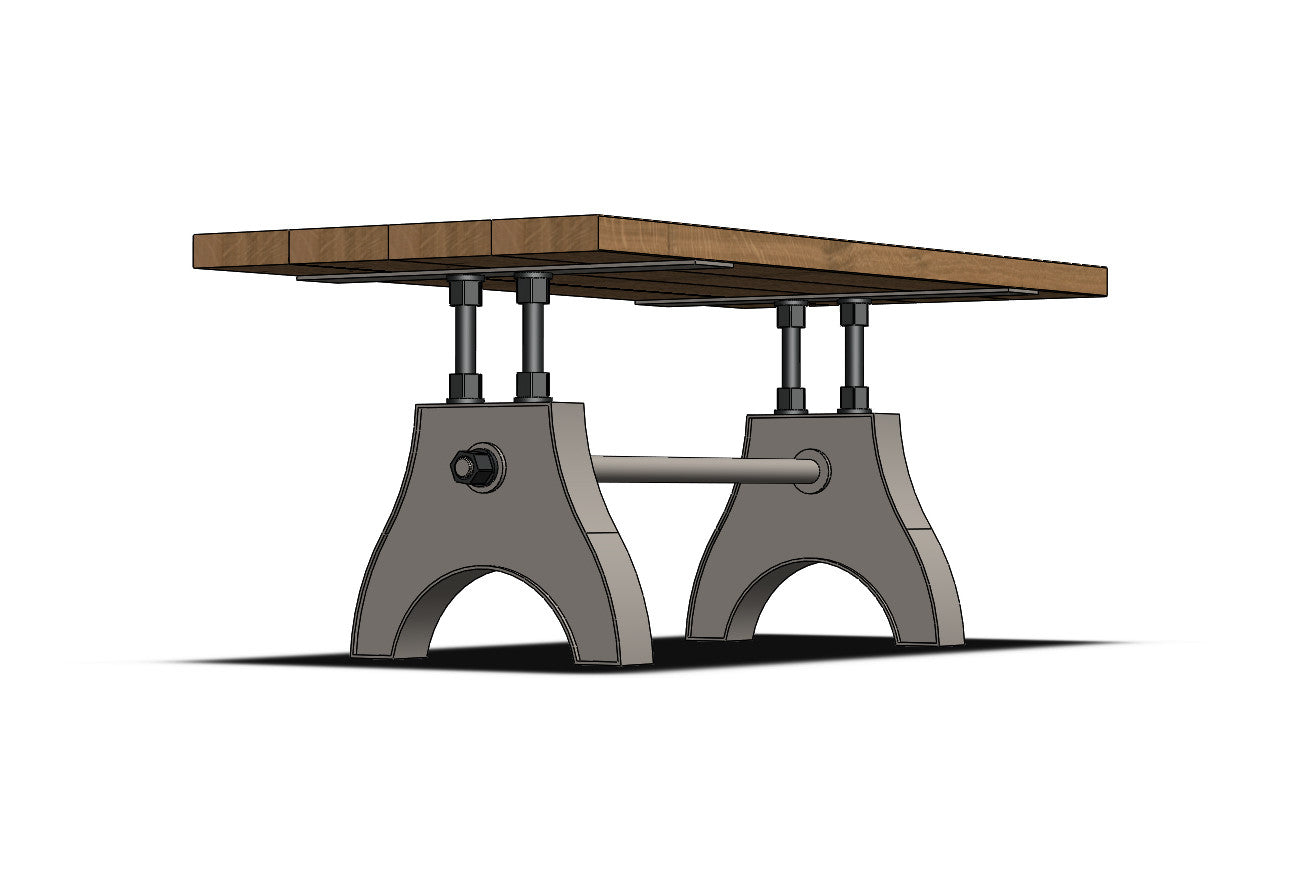 K2. Mesa de comedor rectangular de estilo industrial. – Mesarte Artesanos