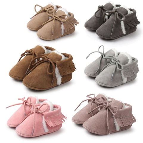 Newborn Moccasins Baby Shoes Made of 