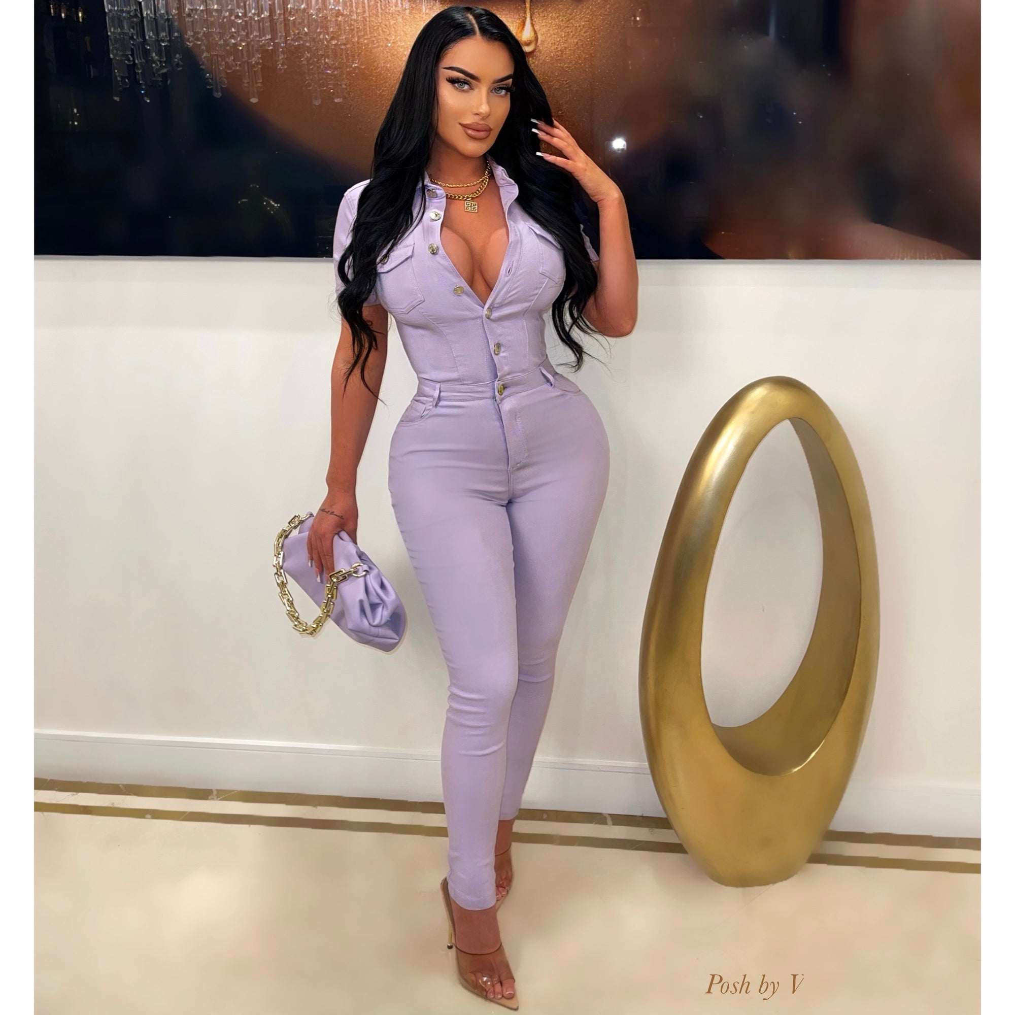 lavender womens jumpsuit