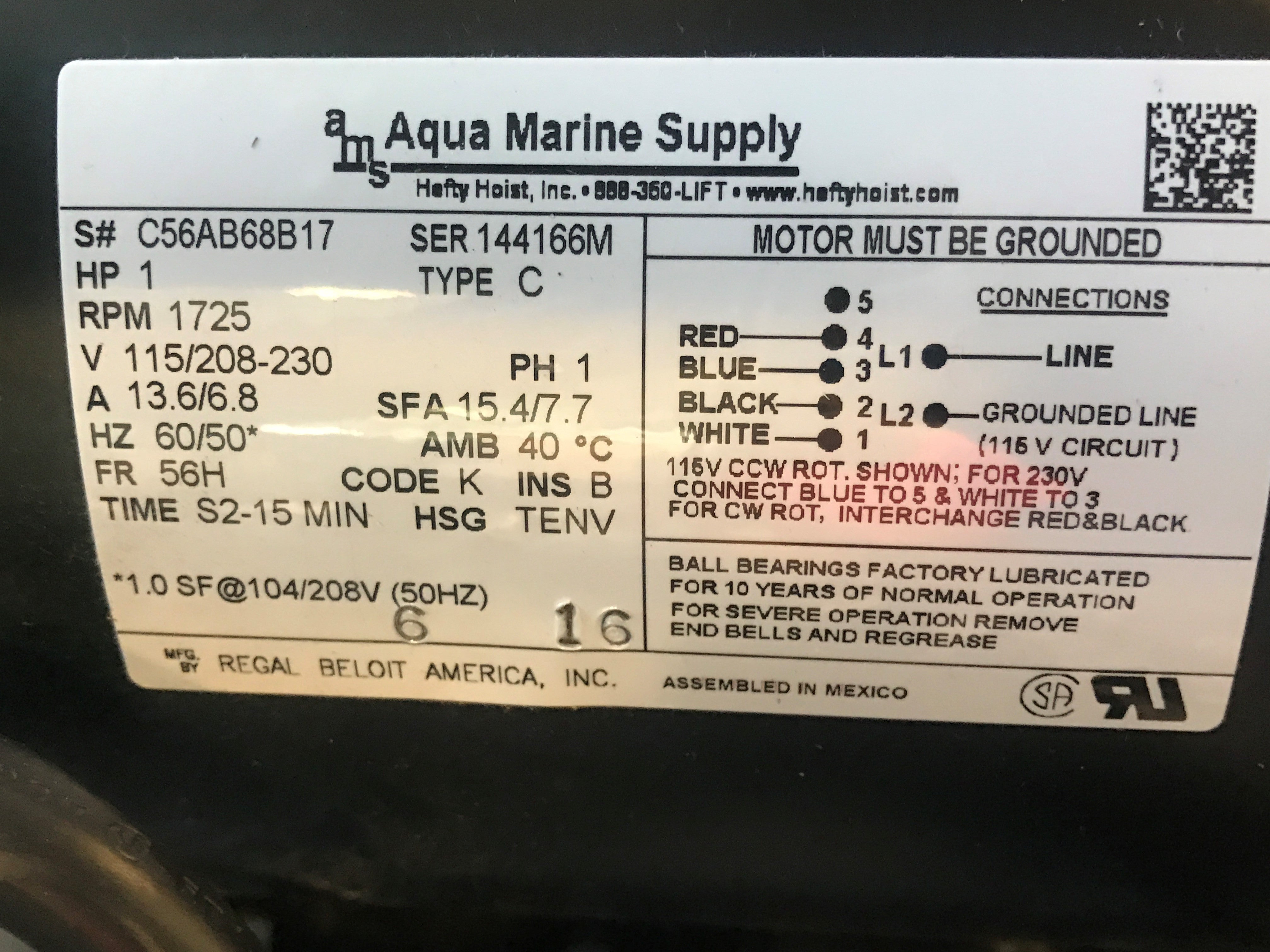 3 4hp Motor Tenv W Switch Gfci Amp Wire