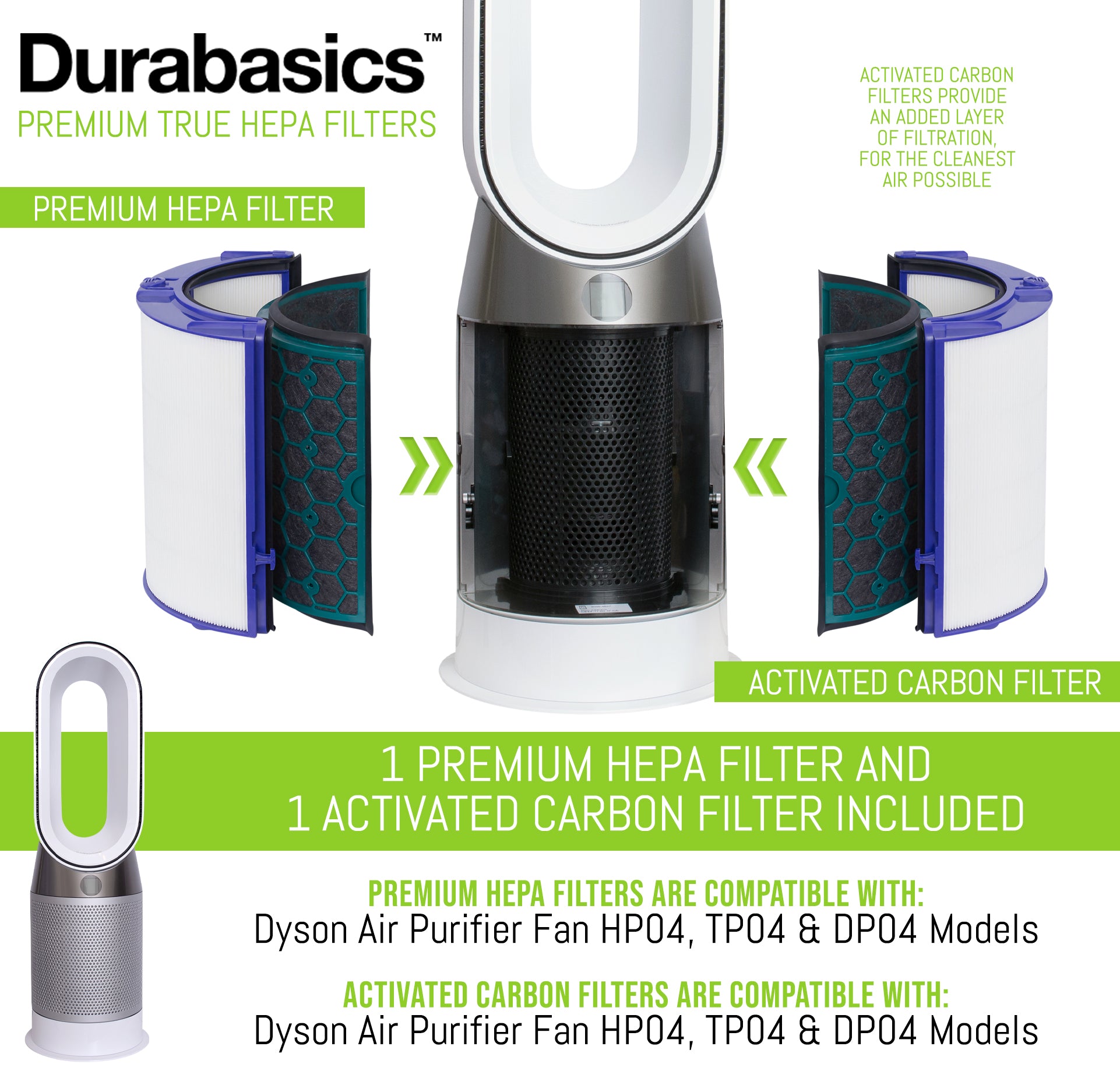 Dyson TP04, HP04 & DP04 Compatible Filter Replacements for Dyson