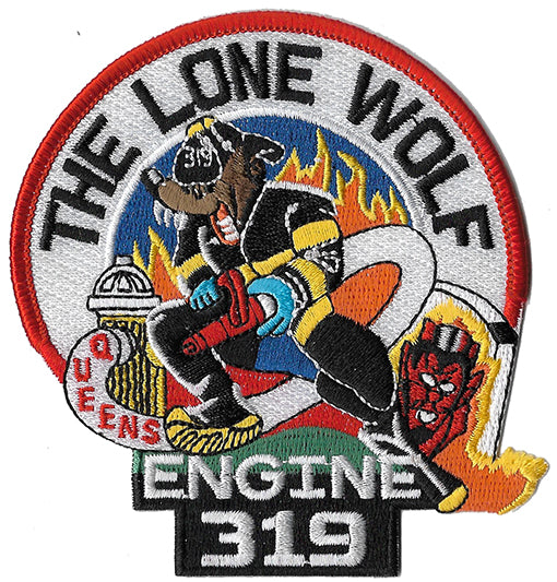 New York City Engine 319 The Lone Wolf Patch | Eagle Emblems & Graphics