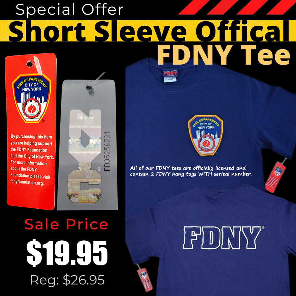 Fdny Embroidered Patch Navy Tee