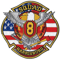 Harrisburg, PA Squad 8 Bureau of Fire NEW Fire Patch | Eagle Emblems ...