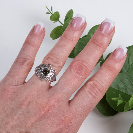 Claddagh Ring | Moldavite Gemstone