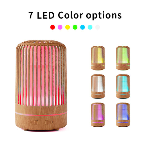 Wooden Slat 200 ml Essential Oil Diffuser - Ultrasonic - Aromatherapy - LED Lights