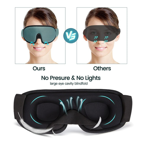 3d Memory foam eye mask, comfortable, 100 percent light blockage, good for eye lash extensions