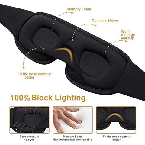 breathable deep contour eye sleep mask comfortable 100 percent light block