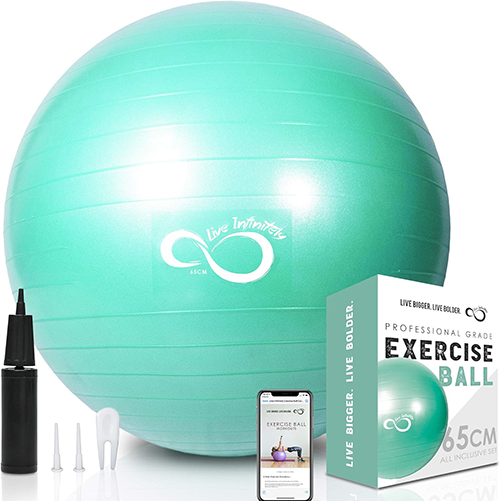 Use Yoga ball to strengthen pelvic floor muscles