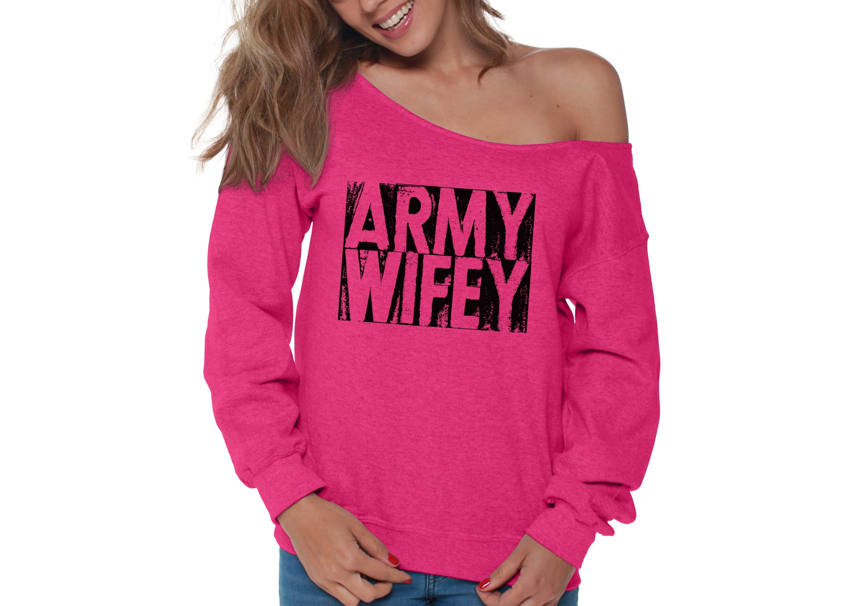 wifey off the shoulder sweatshirt