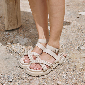 Alexa Plaited Leather Sandals – SPELL - USA