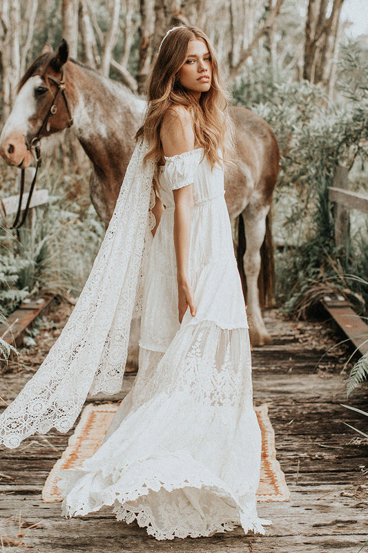 gypsy boho wedding dress