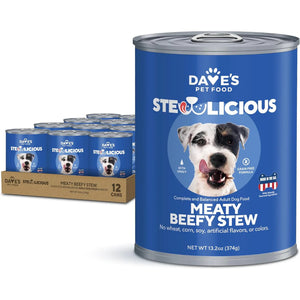 Dave's Stewlicious Meaty Beef Stew Canned Dog Food - PetFoodStation
