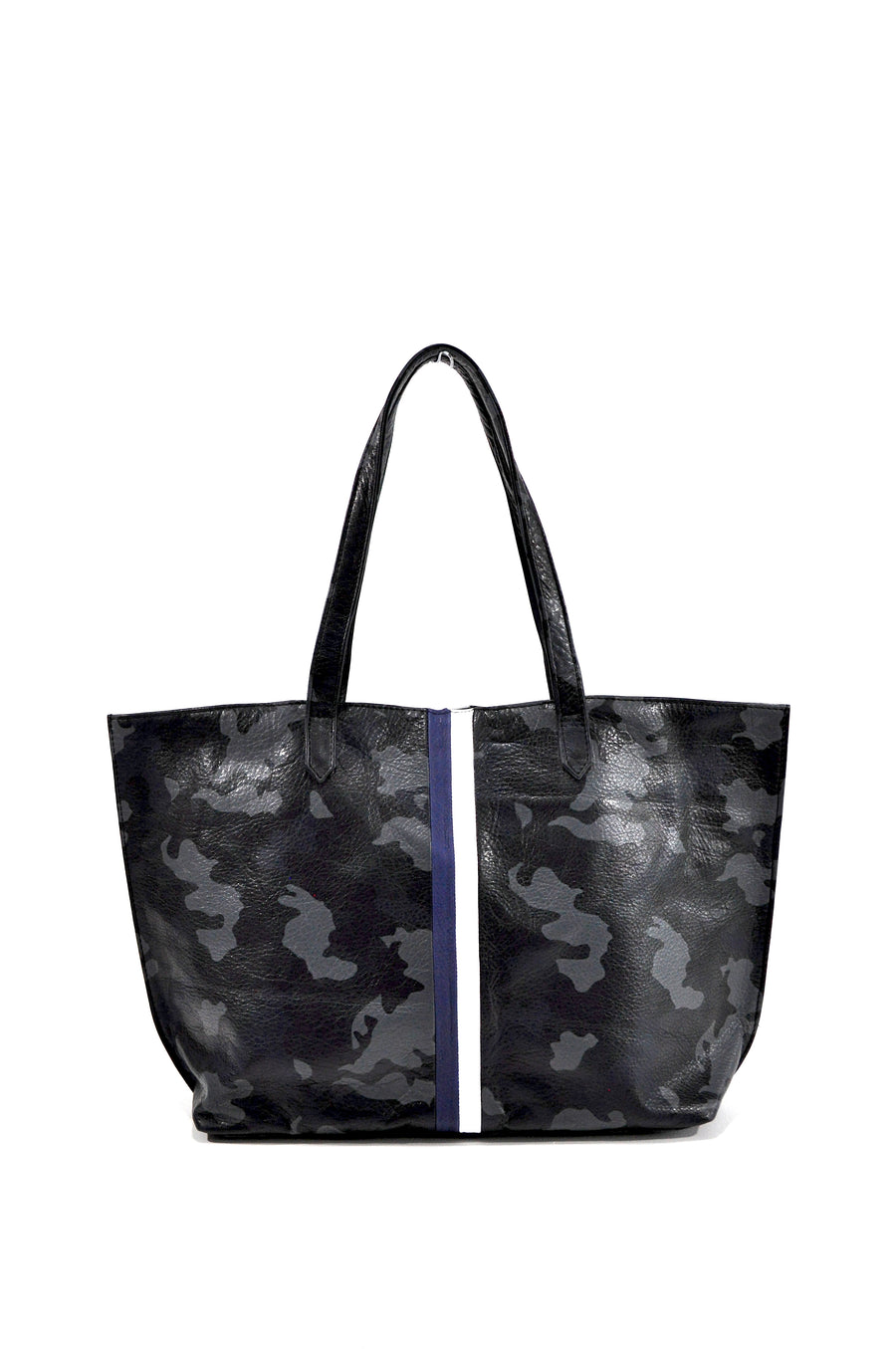 navy leather tote