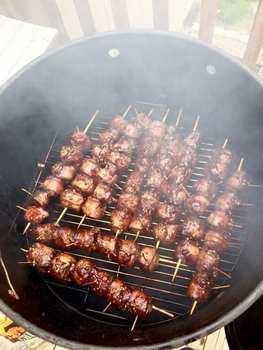 Jalapeno Peppercorn Bacon-Wrapped Italian Meatballs