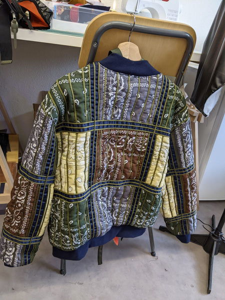 Dennis Chuene handkerchief patchwork jacket 