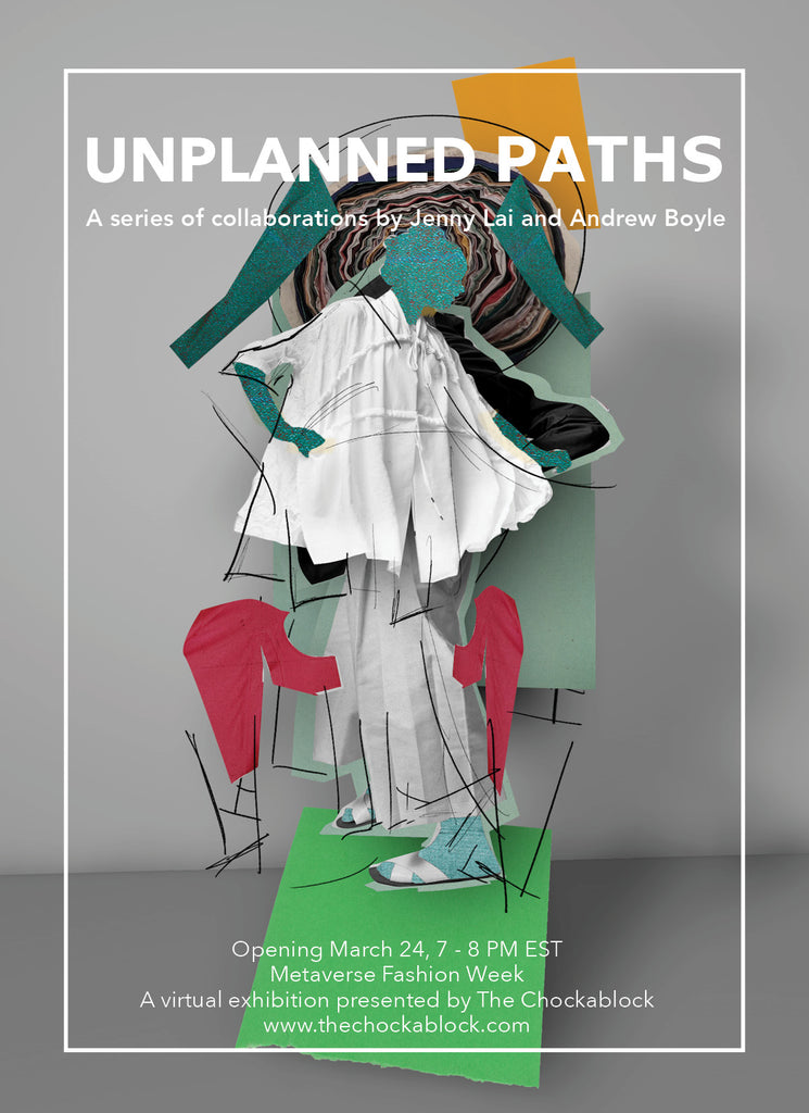 Poster for virtual exhibition Unplanned Paths