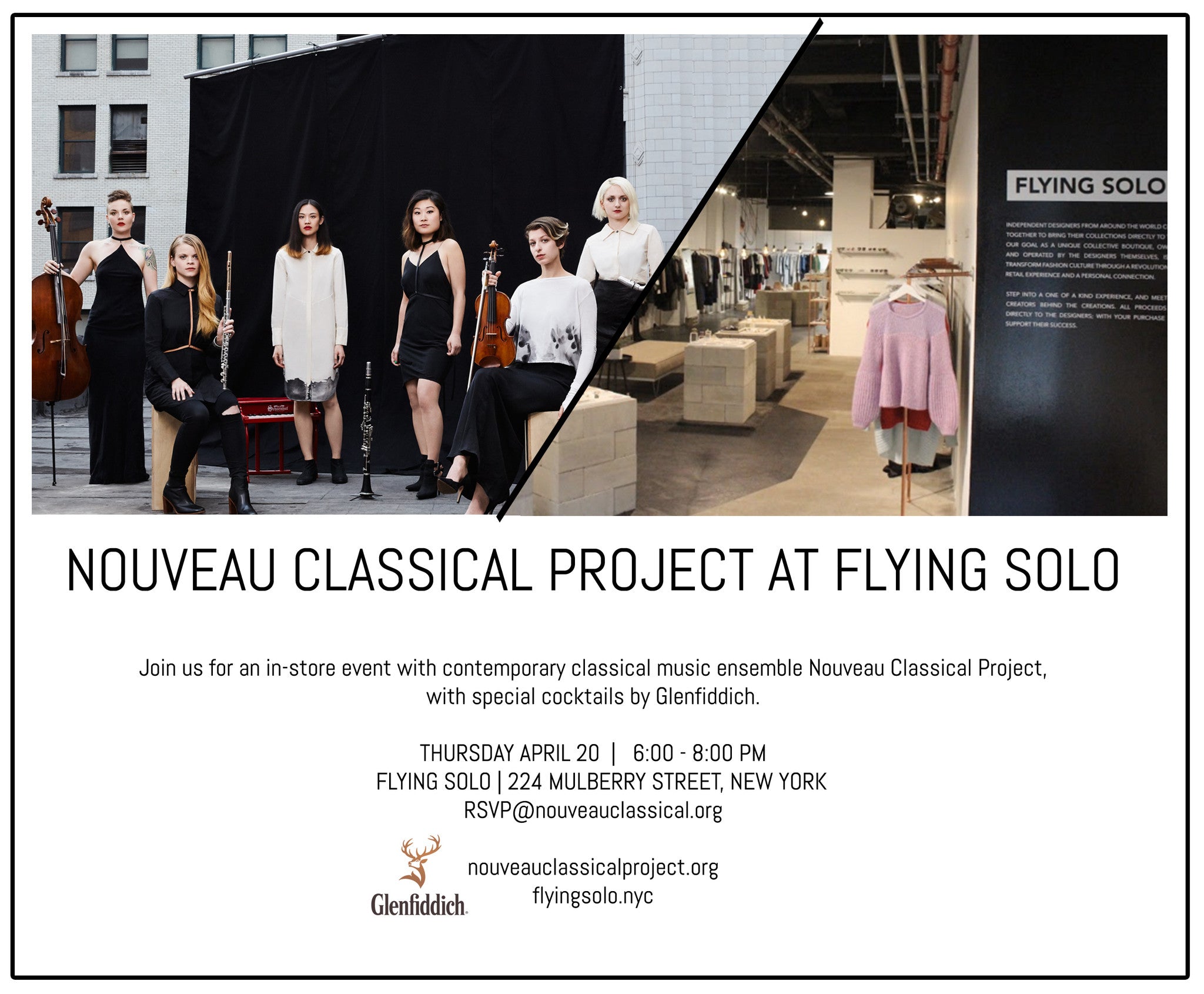 nouveau classical project at flying solo happy hour with glenfiddich