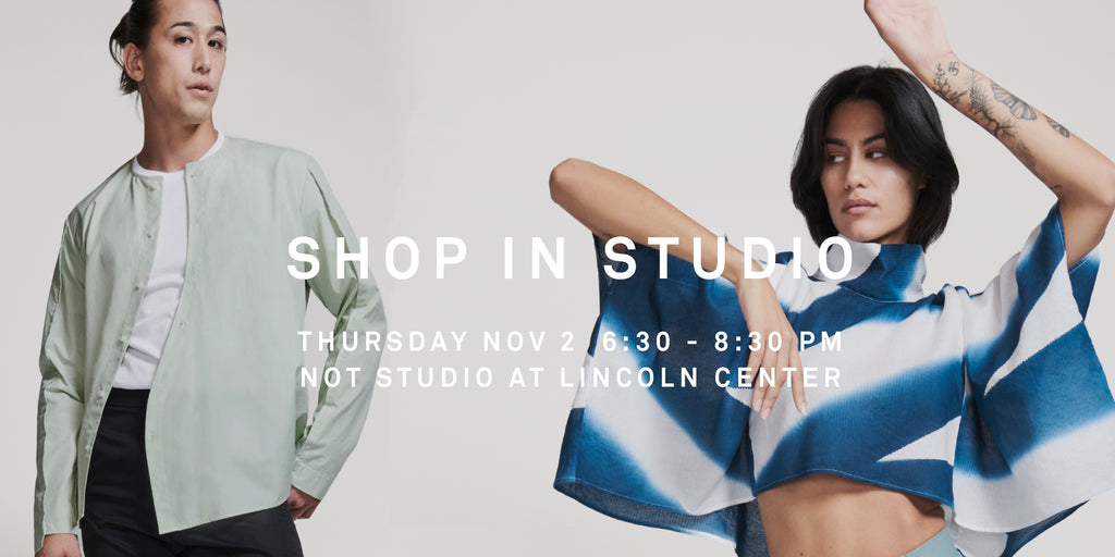 Shop in studio invite for Nov 2
