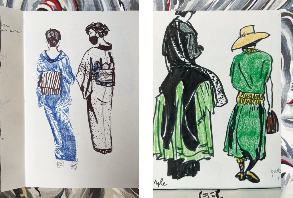 Sketches of street style in Tokyo