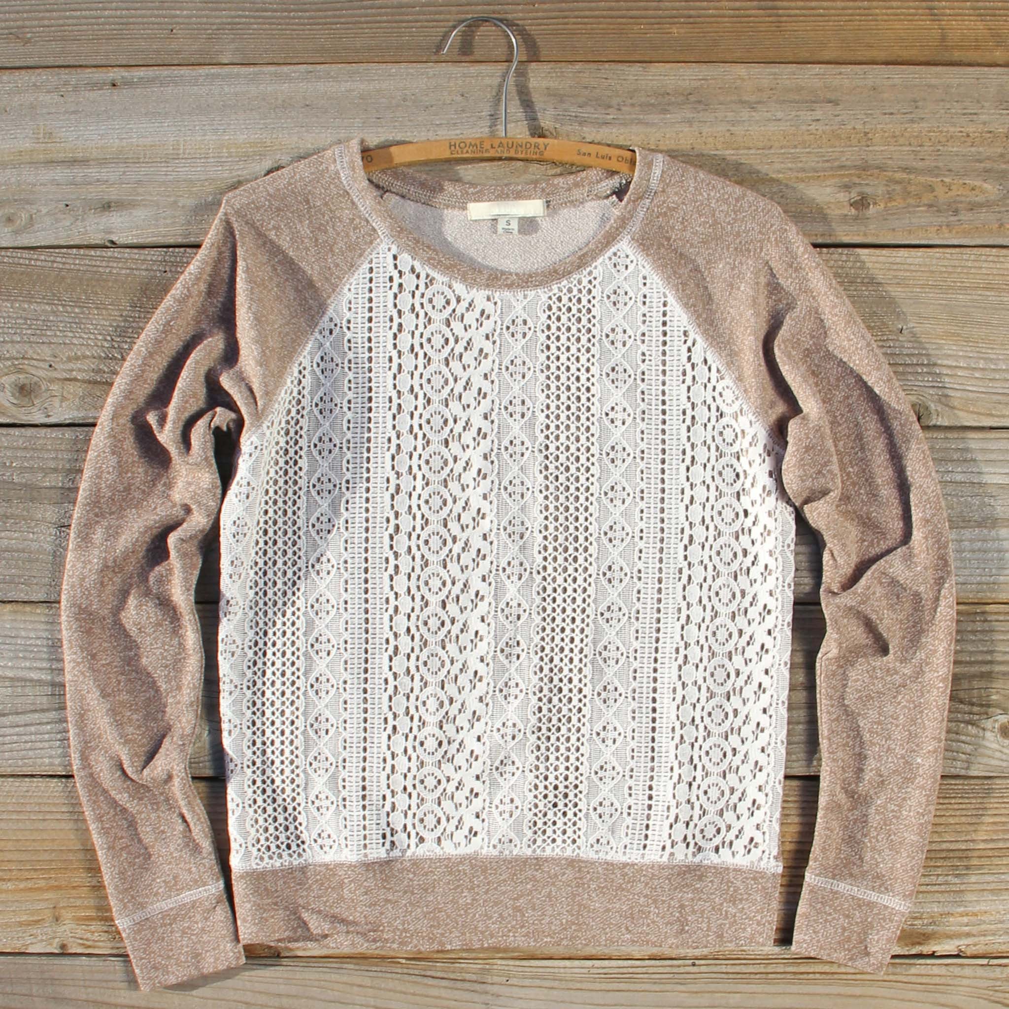  Fireside Nights Lace Sweatshirt 