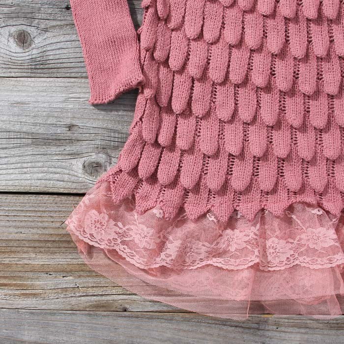 Rolling Mist Sweater in Dusty Pink, Sweet Knit Sweaters from Spool No ...
