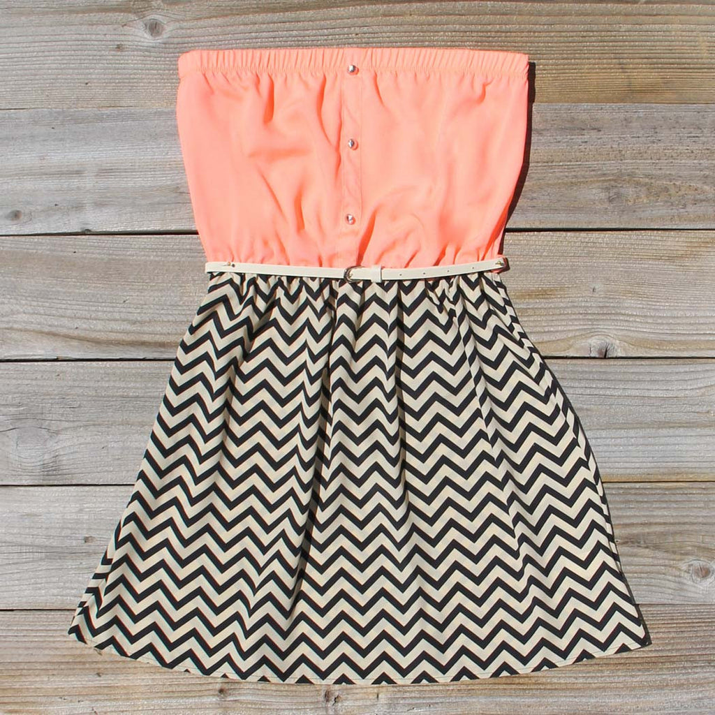 Sow & Seed Dress in Peach, Sweet Chevron Dresses from Spool 72. | Spool ...