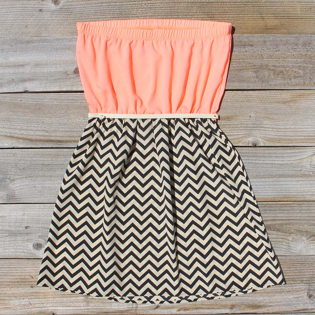 Sow & Seed Dress in Peach, Sweet Chevron Dresses from Spool 72. | Spool ...