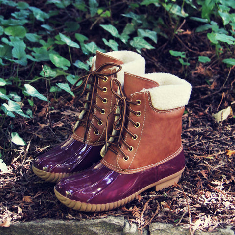 Alpine Pine Duck Boot in Wine, Fall & Winter Duck Boots from Spool No ...