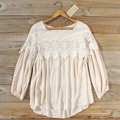 Aspen Gypsy Top in Sand, Sweet Lace Tops & Blouses from Spool 72 ...