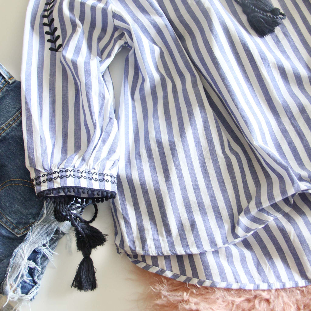 Audrey Stripe Top, Sweet 70's Boho Blouses & Tops from Spool 72 ...