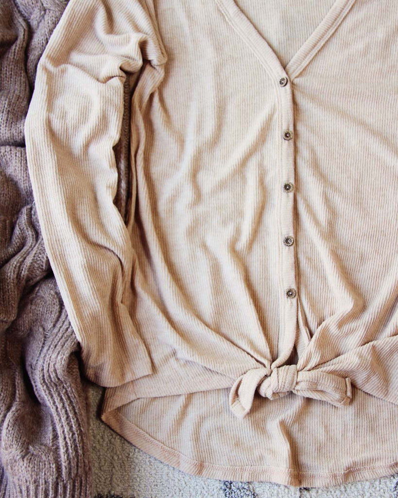 Cozy Tie Thermal in Cream, Cozy Knit Thermals From Spool No.72. | Spool ...