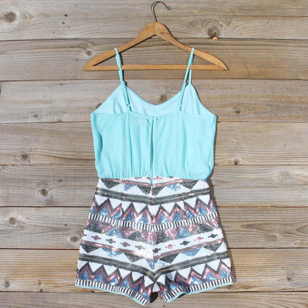 Crystal Wishes Romper in Turquoise, Sweet Lace Rompers from Spool No.72 ...