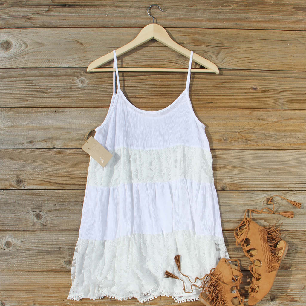 Coyote Sands Dress in White, Flowy Bohemian Dresses from Spool 72 ...